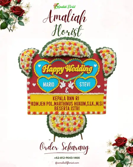 Papan Bunga Pernikahan Tanak Awu